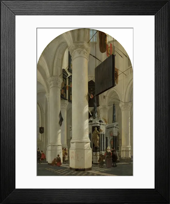 Framed Print : The Tomb of William the Silent in the Nieuwe Kerk in Delft, 1651. Creator: Gerard Houckgeest Framed Print : The Tomb of William the Silent in the Nieuwe Kerk in Delft, 1651. Creator: Gerard Houckgeest