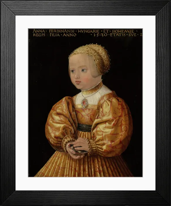Framed Print : Portrait of Anna of Austria (1528-1590), Aged Two. Creator: Jakob Seisenegger Framed Print : Portrait of Anna of Austria (1528-1590), Aged Two. Creator: Jakob Seisenegger