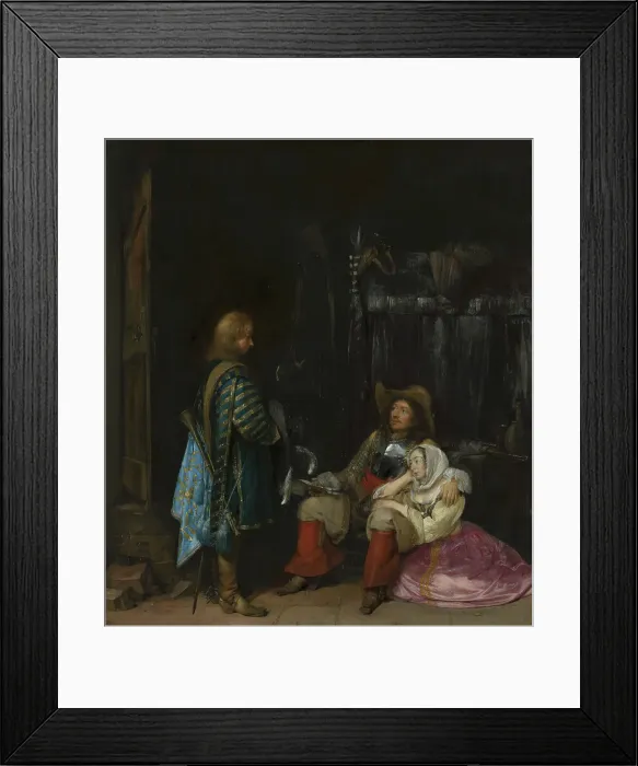 Framed Print : The Messenger, known as The Unwelcome News'. Creator: Gerard Terborch II Framed Print : The Messenger, known as The Unwelcome News'. Creator: Gerard Terborch II