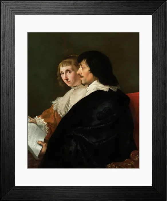 Framed Print : Double Portrait of Constantijn Huygens (1596-1687) and Suzanna van Baerle (1599-1637). Creator: Jacob van Campen Framed Print : Double Portrait of Constantijn Huygens (1596-1687) and Suzanna van Baerle (1599-1637). Creator: Jacob van Campen
