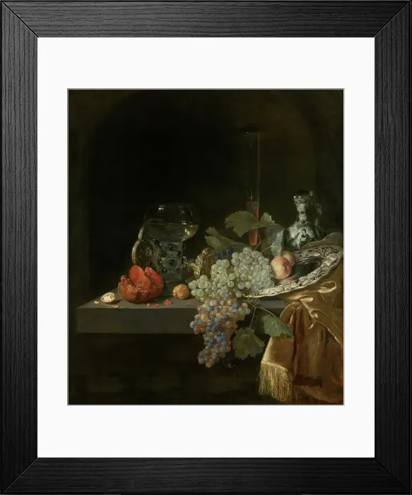 Framed Print : Sumptuous Still Life, c1656-1670. Creator: Isaac van Kipshaven Framed Print : Sumptuous Still Life, c1656-1670. Creator: Isaac van Kipshaven