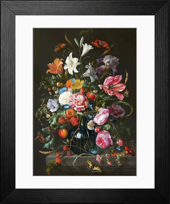 Framed Print : Vase of Flowers, c1640-1680. Creator: Jan Davidsz de Heem Framed Print : Vase of Flowers, c1640-1680. Creator: Jan Davidsz de Heem