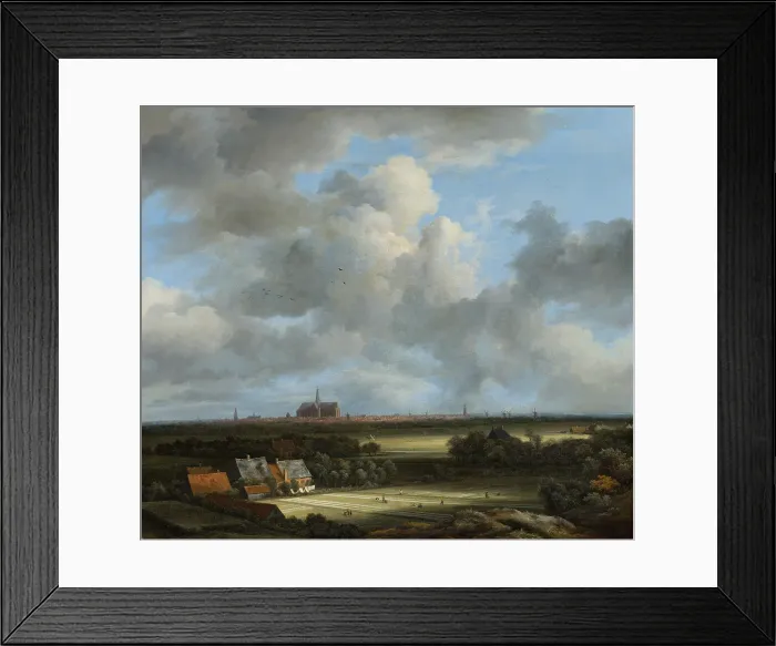 Framed Print : View of Haarlem with Bleaching Grounds. Creator: Jacob van Ruisdael Framed Print : View of Haarlem with Bleaching Grounds. Creator: Jacob van Ruisdael