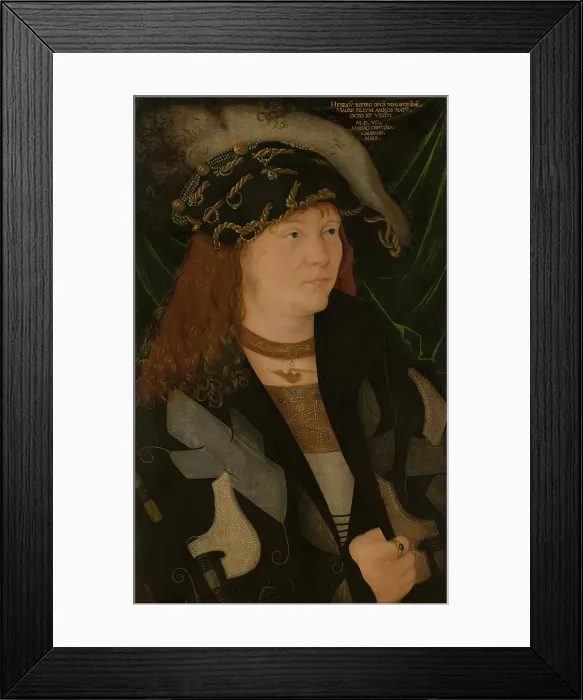 Framed Print : Portrait of Heinrich V (1479-1552), Duke of Mecklenburg. Creator: Jacopo de Barbari Framed Print : Portrait of Heinrich V (1479-1552), Duke of Mecklenburg. Creator: Jacopo de Barbari