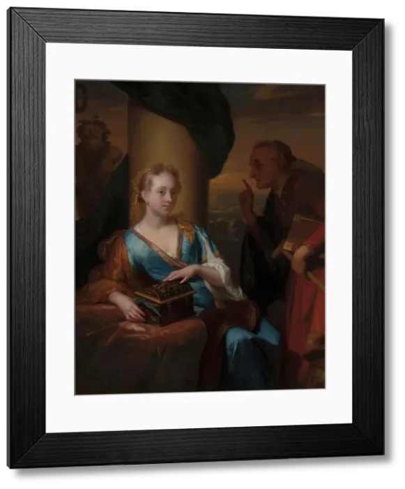 Framed Print : A Useless Moral Lesson. Creator: Godfried Schalcken Framed Print : A Useless Moral Lesson. Creator: Godfried Schalcken