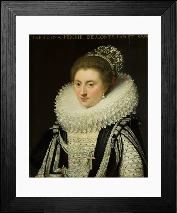 Framed Print : Portrait of Ernestine Yolande (1594-1663), Princess of Ligne, 1618. Creator: Jan Anthonisz van Ravesteyn Framed Print : Portrait of Ernestine Yolande (1594-1663), Princess of Ligne, 1618. Creator: Jan Anthonisz van Ravesteyn