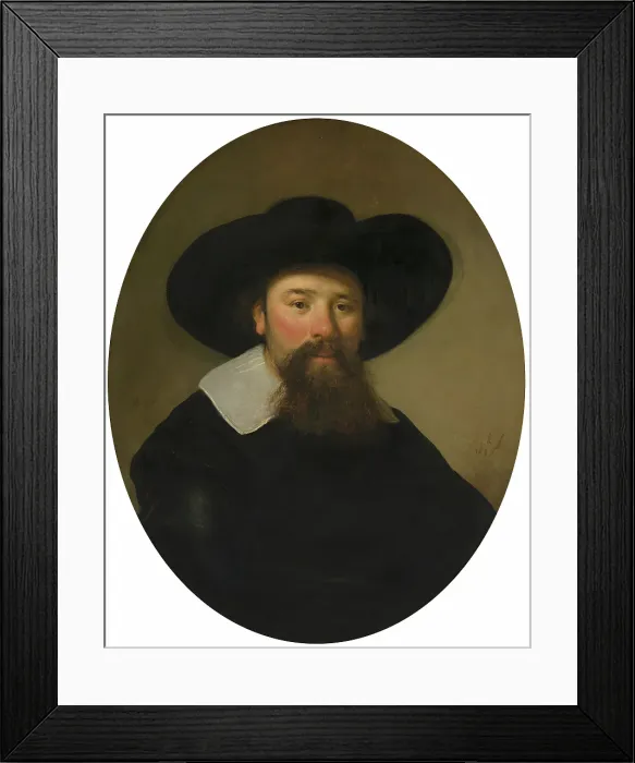 Framed Print : Portrait of a Man, Aged Forty-Four, c1645-1660. Creator: Govaert Flinck Framed Print : Portrait of a Man, Aged Forty-Four, c1645-1660. Creator: Govaert Flinck