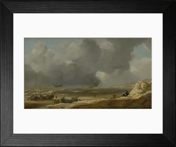 Framed Print : Shipwreck off the Coast. Creator: Jan Porcellis Framed Print : Shipwreck off the Coast. Creator: Jan Porcellis