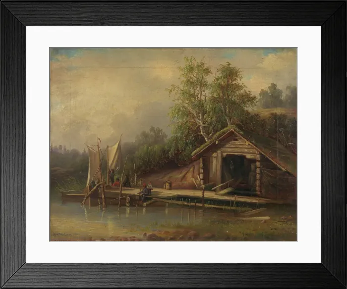 Framed Print : Landscape, 1861. Creator: Alfred Wistrom