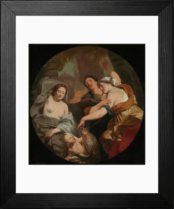 Framed Print : The Daughters of Cecrops find Erichthonius in the Basket, between 1685 and 1690. Creator: Gerard de Lairesse Framed Print : The Daughters of Cecrops find Erichthonius in the Basket, between 1685 and 1690. Creator: Gerard de Lairesse