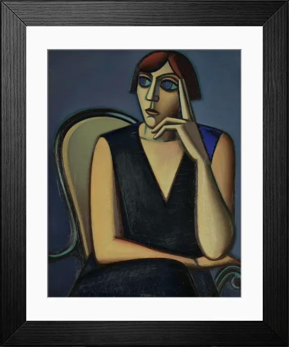 Framed Print : Portrait of Tusnelda Sanders, 1928. Creator: Vilhelm Lundstrom