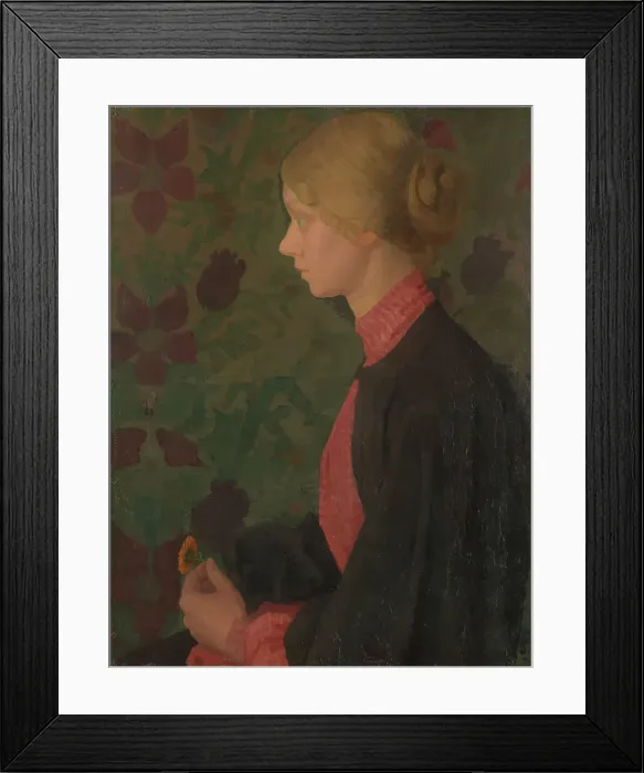 Framed Print : Portrait of the Artist Ragnhild (Lalla) Hvalstad, 1897. Creator: Thorvald Erichsen Framed Print : Portrait of the Artist Ragnhild (Lalla) Hvalstad, 1897. Creator: Thorvald Erichsen