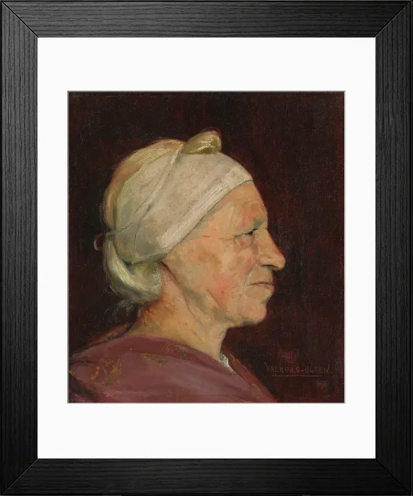 Framed Print : Woman in Profile, between 1887 and 1890. Creator: Valborg Dubois-Olsen Framed Print : Woman in Profile, between 1887 and 1890. Creator: Valborg Dubois-Olsen