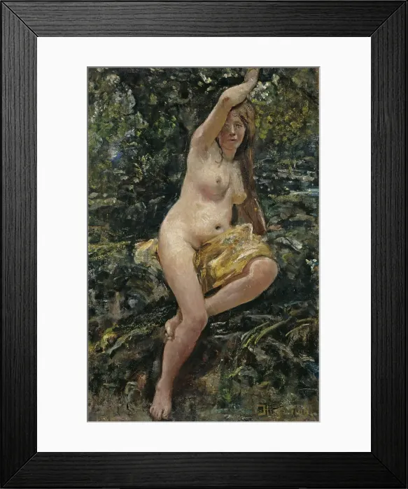 Framed Print : The Nymph, probably 1889. Creator: Hans Heyerdahl Framed Print : The Nymph, probably 1889. Creator: Hans Heyerdahl