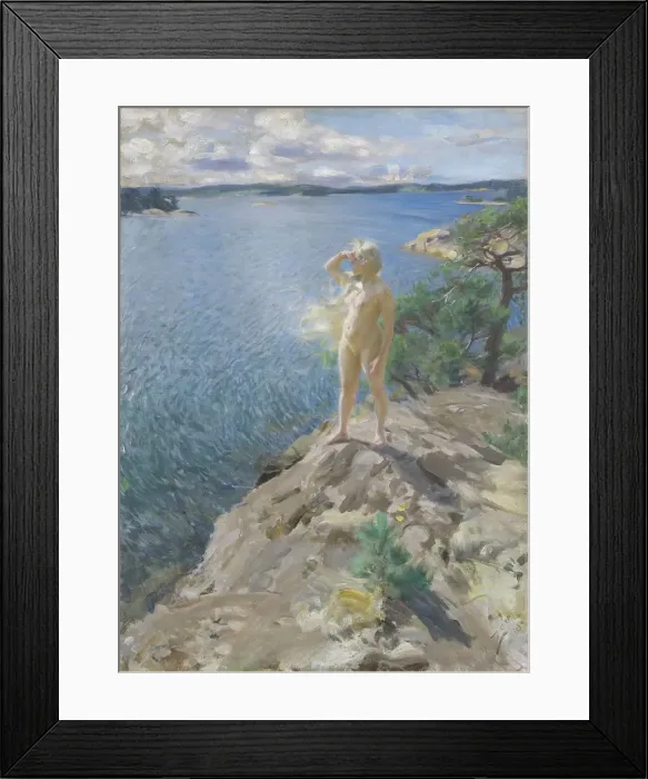 Framed Print : In the Skerries, 1894. Creator: Anders Leonard Zorn Framed Print : In the Skerries, 1894. Creator: Anders Leonard Zorn