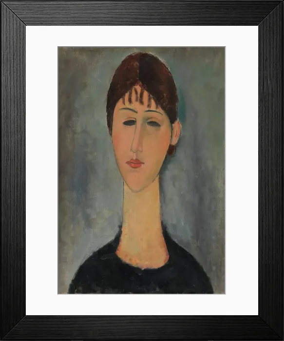 Framed Print : Young Woman, 1918. Creator: Amadeo Modigliani Framed Print : Young Woman, 1918. Creator: Amadeo Modigliani