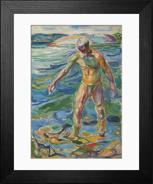 Framed Print : Bathing Man, 1918. Creator: Edvard Munch Framed Print : Bathing Man, 1918. Creator: Edvard Munch