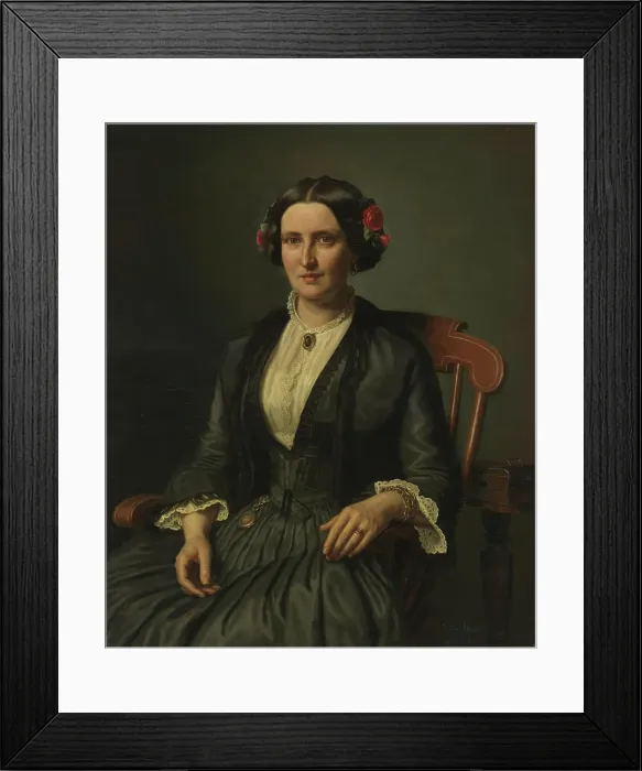 Framed Print : Azora Laurette Bull, nee Wittrup, 1853. Creator: Aasta Hansteen