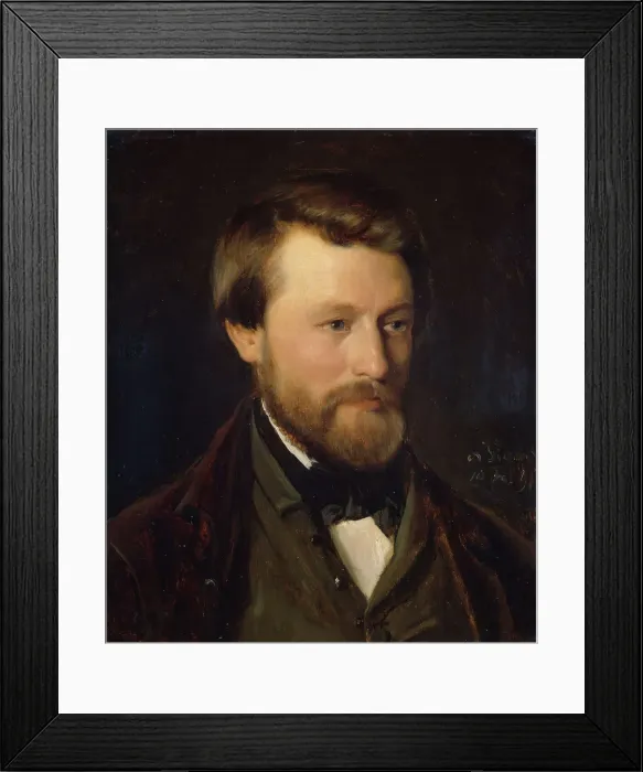 Framed Print : Portrait of Emil Tidemand, the Artist's Brother, 1851. Creator: Adolph Tidemand Framed Print : Portrait of Emil Tidemand, the Artist's Brother, 1851. Creator: Adolph Tidemand