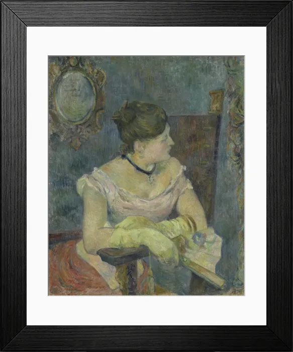 Framed Print : Mette Gauguin in Evening Dress, 1884. Creator: Paul Gauguin Framed Print : Mette Gauguin in Evening Dress, 1884. Creator: Paul Gauguin