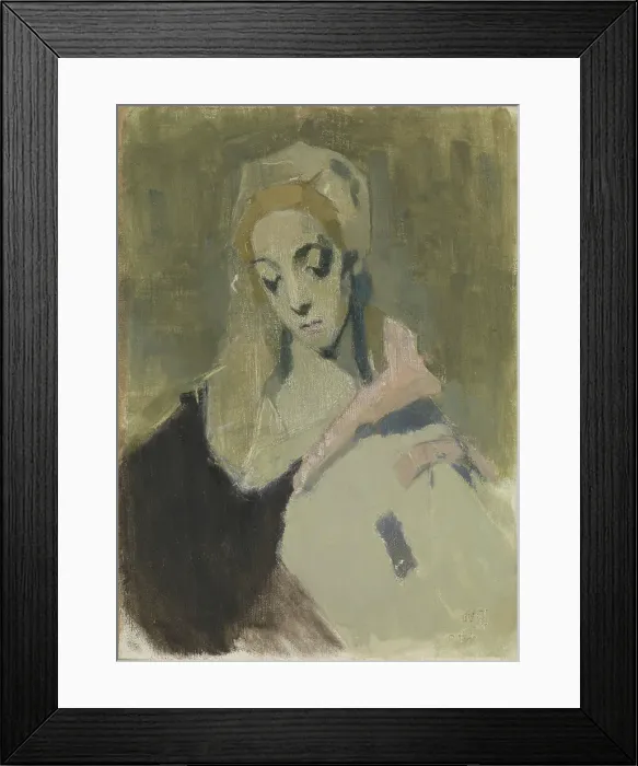 Framed Print : My Worldly Madonna, 1944. Creator: Helene Schjerfbeck Framed Print : My Worldly Madonna, 1944. Creator: Helene Schjerfbeck