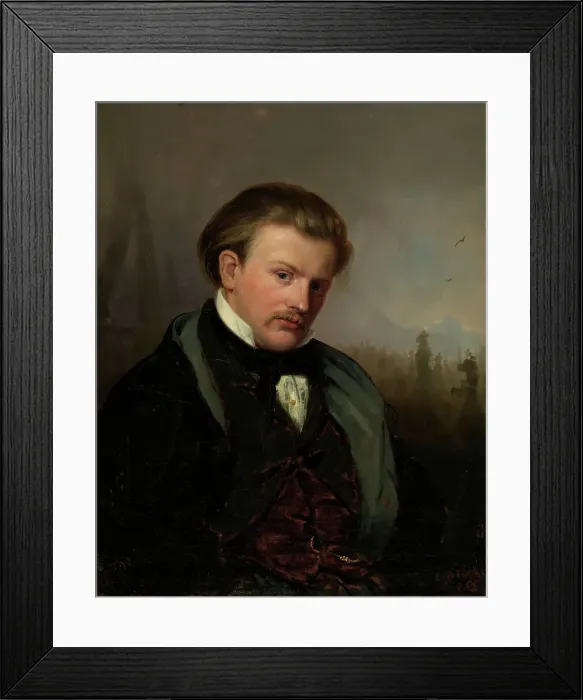 Framed Print : The Norwegian painter G.A. Mordt, 1853. Creator: Carl Henrik Unker Framed Print : The Norwegian painter G.A. Mordt, 1853. Creator: Carl Henrik Unker