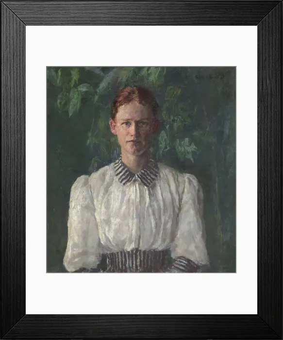 Framed Print : The Artist Helga Ring (Reusch), 1890. Creator: Signe Scheel Framed Print : The Artist Helga Ring (Reusch), 1890. Creator: Signe Scheel
