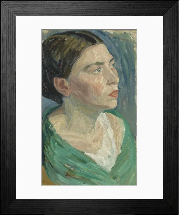 Framed Print : Female head, 1906. Creator: Niels Larsen Stevns Framed Print : Female head, 1906. Creator: Niels Larsen Stevns