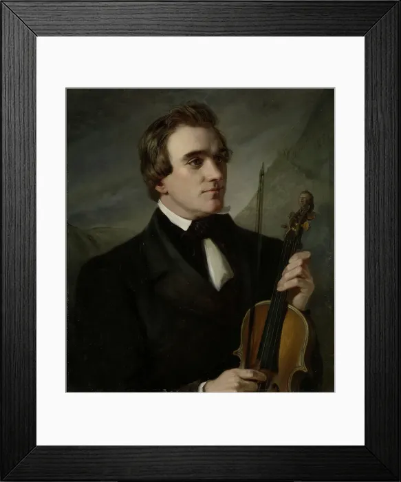 Framed Print : The Violinist Ole Bull, 1851. Creator: Elisabeth Baumann Framed Print : The Violinist Ole Bull, 1851. Creator: Elisabeth Baumann