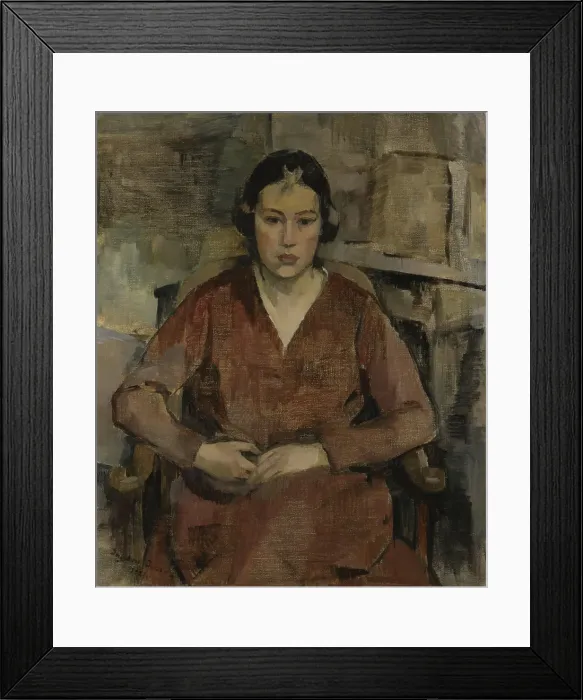 Framed Print : Portrait of a young Woman, 1921. Creator: Ingeborg Jensen Framed Print : Portrait of a young Woman, 1921. Creator: Ingeborg Jensen
