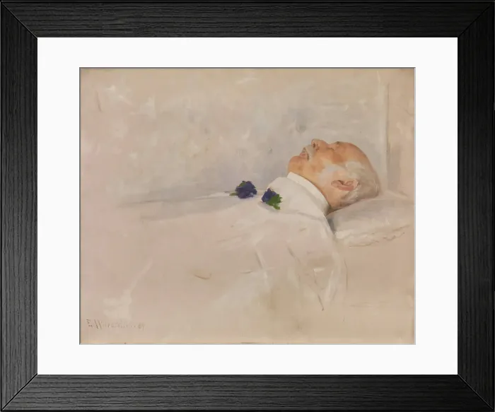Framed Print : Professor O.J. Broch lies in State, 1889. Creator: Erik Werenskiold Framed Print : Professor O.J. Broch lies in State, 1889. Creator: Erik Werenskiold