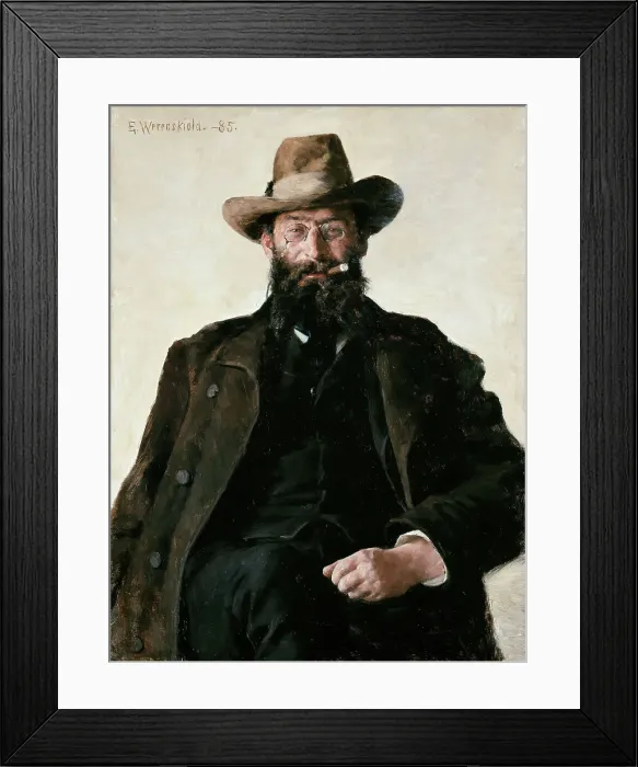 Framed Print : Portrait of Professor Amund Helland, 1885. Creator: Erik Werenskiold Framed Print : Portrait of Professor Amund Helland, 1885. Creator: Erik Werenskiold