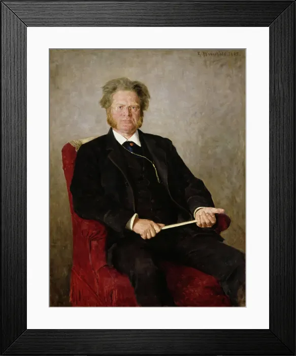 Framed Print : Portrait of the Poet Bjornstjerne Bjornson, 1885. Creator: Erik Werenskiold Framed Print : Portrait of the Poet Bjornstjerne Bjornson, 1885. Creator: Erik Werenskiold