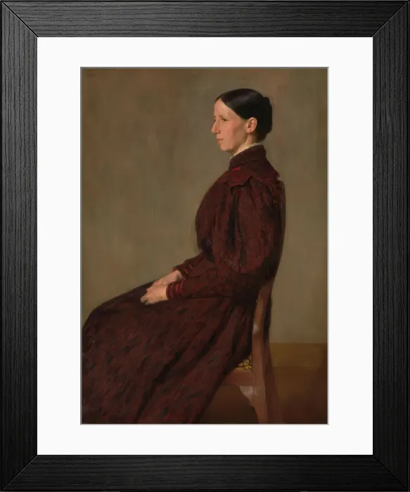 Framed Print : Portrait of Mrs. Anna Dick, 1896. Creator: Erik Werenskiold Framed Print : Portrait of Mrs. Anna Dick, 1896. Creator: Erik Werenskiold