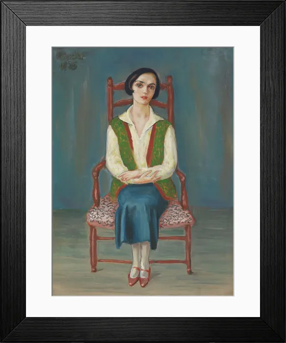 Framed Print : Bulgarian woman, 1925. Creator: Nils Dardel