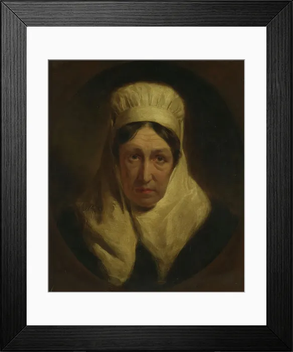 Framed Print : Old French Woman, 19th century. Creator: George Lance Framed Print : Old French Woman, 19th century. Creator: George Lance