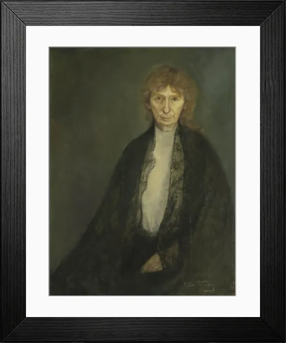 Framed Print : Portrait of the Author Rota Margrethe Vullum, probably 1906. Creator: Oda Krohg Framed Print : Portrait of the Author Rota Margrethe Vullum, probably 1906. Creator: Oda Krohg
