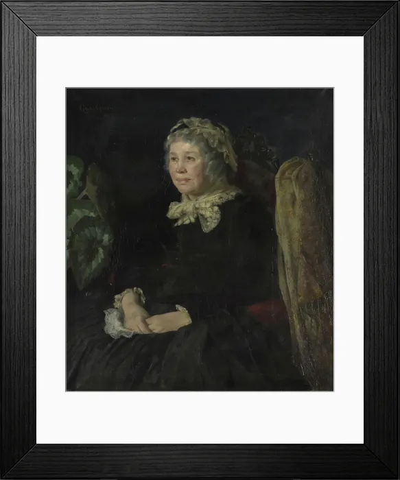 Framed Print : Portrait of an Old Woman, 1887. Creator: Gyda Gram