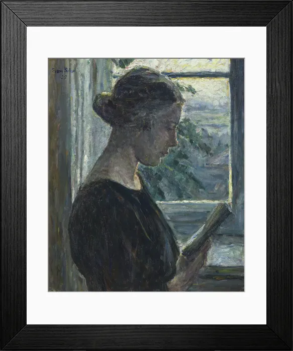 Framed Print : Woman in Profile, 1925. Creator: Signe Scheel Framed Print : Woman in Profile, 1925. Creator: Signe Scheel