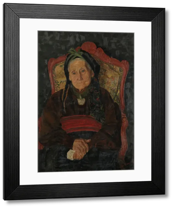 Framed Print : Portrait of Mor Kleppen, 1896 or 1897. Creator: Helene Augusta Vosgraff Framed Print : Portrait of Mor Kleppen, 1896 or 1897. Creator: Helene Augusta Vosgraff