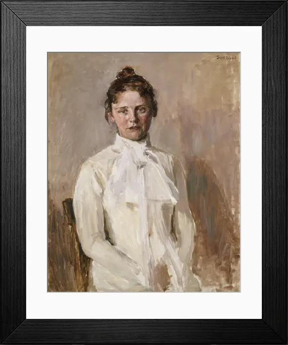 Framed Print : Portrait of Valborg Nicolaysen, the Artist's Sister, 1899. Creator: Signe Scheel Framed Print : Portrait of Valborg Nicolaysen, the Artist's Sister, 1899. Creator: Signe Scheel