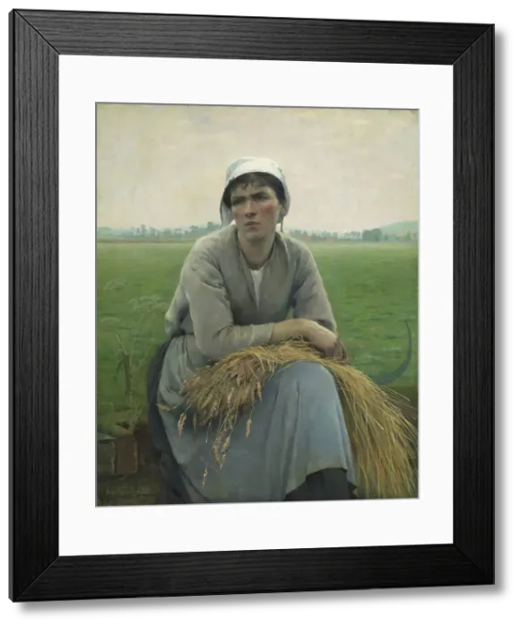 Framed Print : Peasant Woman from Normandy, 1889. Creator: Asta Norregaard Framed Print : Peasant Woman from Normandy, 1889. Creator: Asta Norregaard