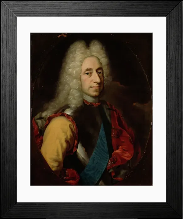 Framed Print : Portrait of King Frederik IV of Denmark-Norway, 1st half of 18th century. Creator: Balthasar Denner Framed Print : Portrait of King Frederik IV of Denmark-Norway, 1st half of 18th century. Creator: Balthasar Denner