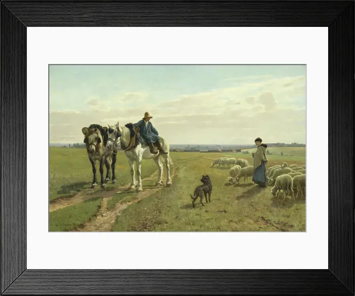 Framed Print : October Morning at Grez, 1881-1882. Creator: Christian Skredsvig Framed Print : October Morning at Grez, 1881-1882. Creator: Christian Skredsvig