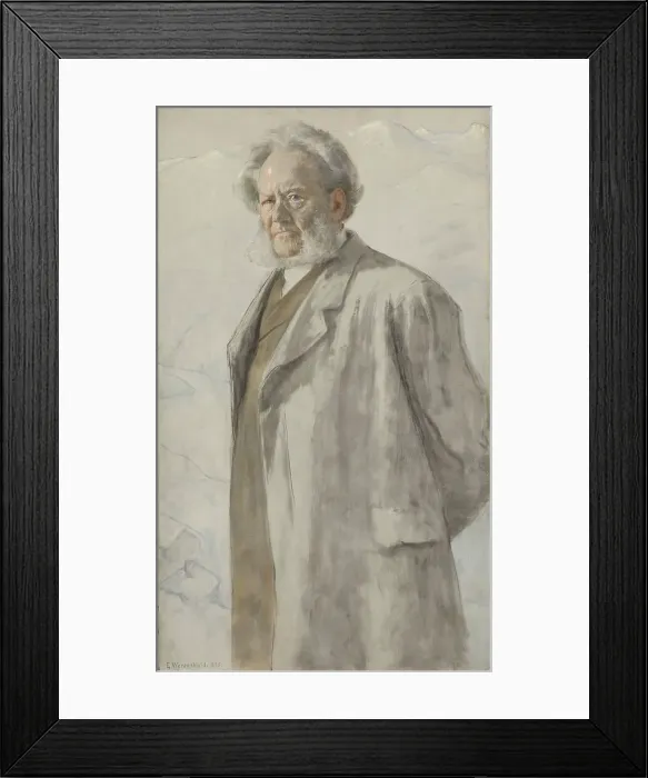 Framed Print : Portrait of the Poet Henrik Ibsen, 1895. Creator: Erik Werenskiold Framed Print : Portrait of the Poet Henrik Ibsen, 1895. Creator: Erik Werenskiold