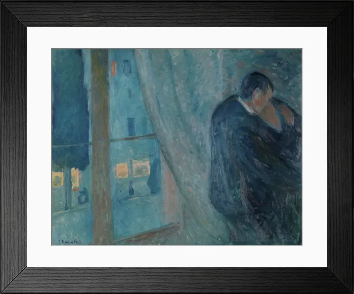 Framed Print : The Kiss, 1892. Creator: Edvard Munch Framed Print : The Kiss, 1892. Creator: Edvard Munch