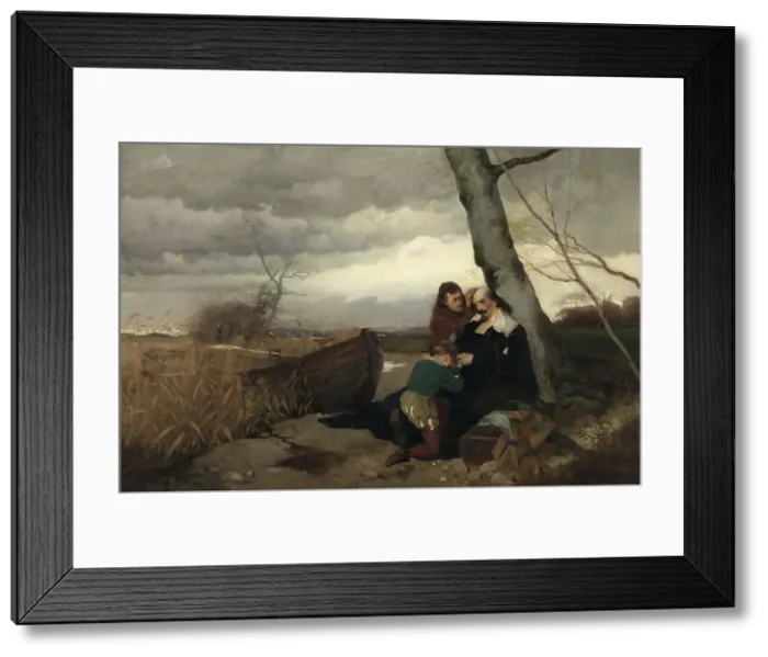 Framed Print : The Death of Corfitz Ulfeldt, 1873-1874. Creator: Eilif Peterssen Framed Print : The Death of Corfitz Ulfeldt, 1873-1874. Creator: Eilif Peterssen