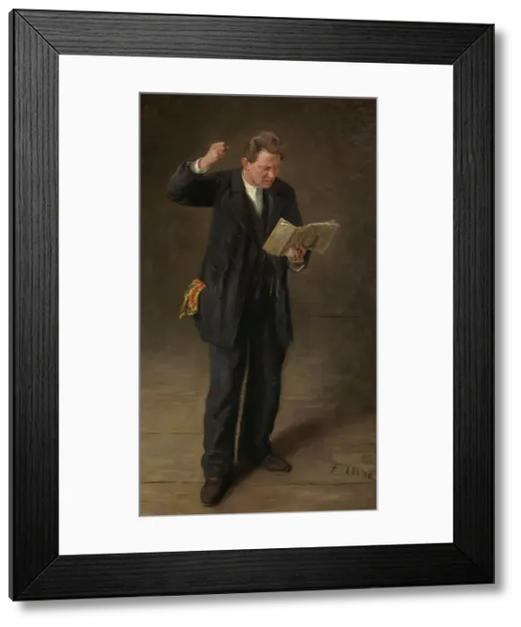 Framed Print : An Actor - the actor Alois Wohlmuth as Malvolio, 1893. Creator: Fritz Karl Hermann von Uhde Framed Print : An Actor - the actor Alois Wohlmuth as Malvolio, 1893. Creator: Fritz Karl Hermann von Uhde