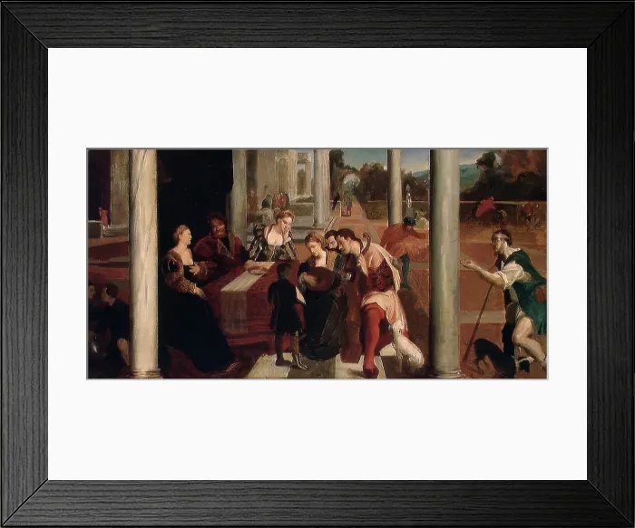 Framed Print : The Banquet of Dives. Copy after B. Veneziano, 1875. Creator: Eilif Peterssen Framed Print : The Banquet of Dives. Copy after B. Veneziano, 1875. Creator: Eilif Peterssen
