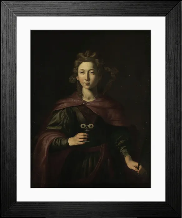 Framed Print : Saint Lucy, probably approx. 1630-1650. Creator: Giovanni Ricca Framed Print : Saint Lucy, probably approx. 1630-1650. Creator: Giovanni Ricca